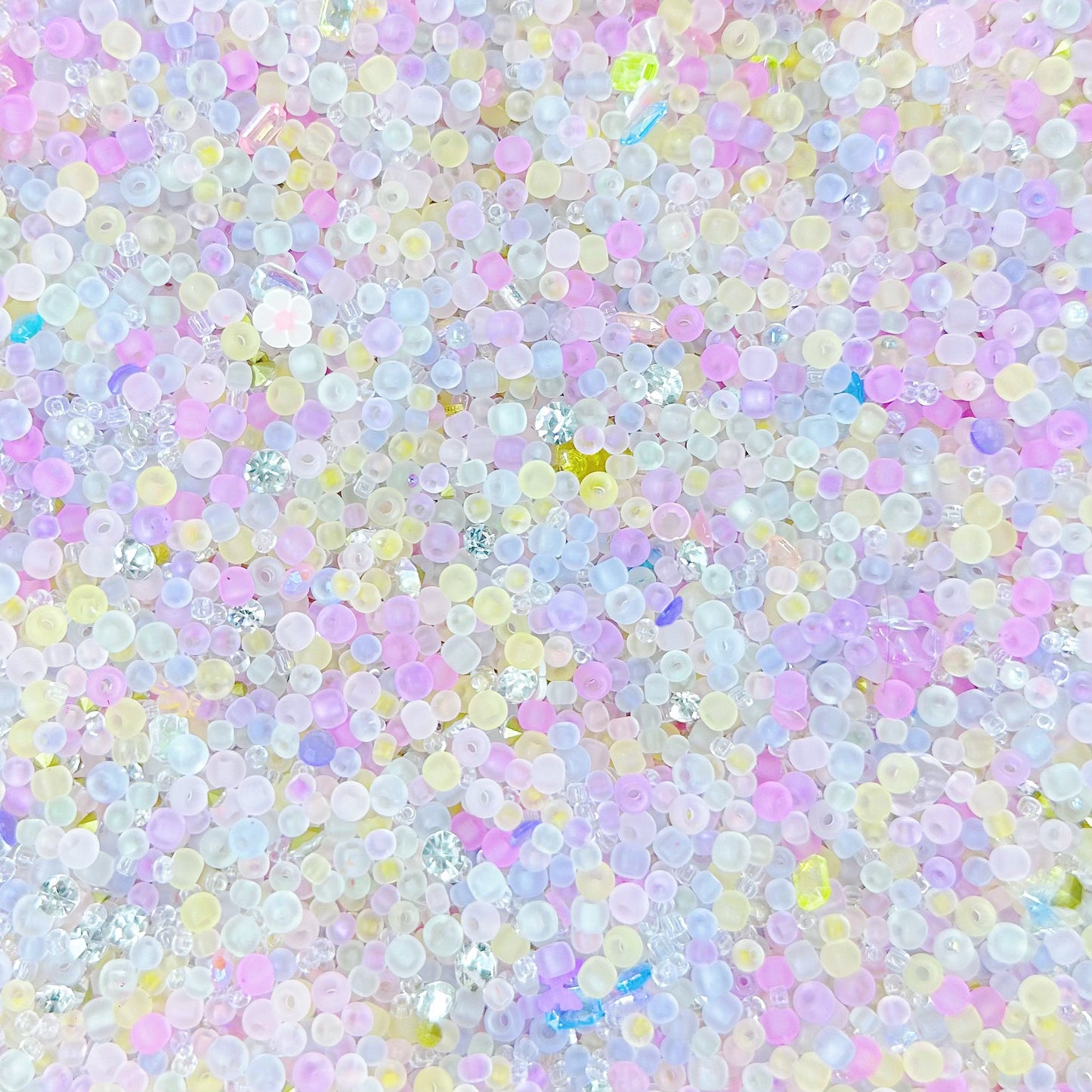 【B2091】モカ色カラフル米ビーズ