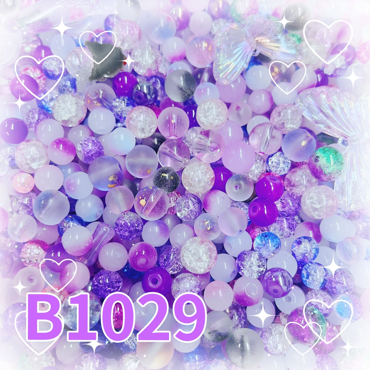 12/11 卸売セール【B1029】紫mix/diy/クリスタル