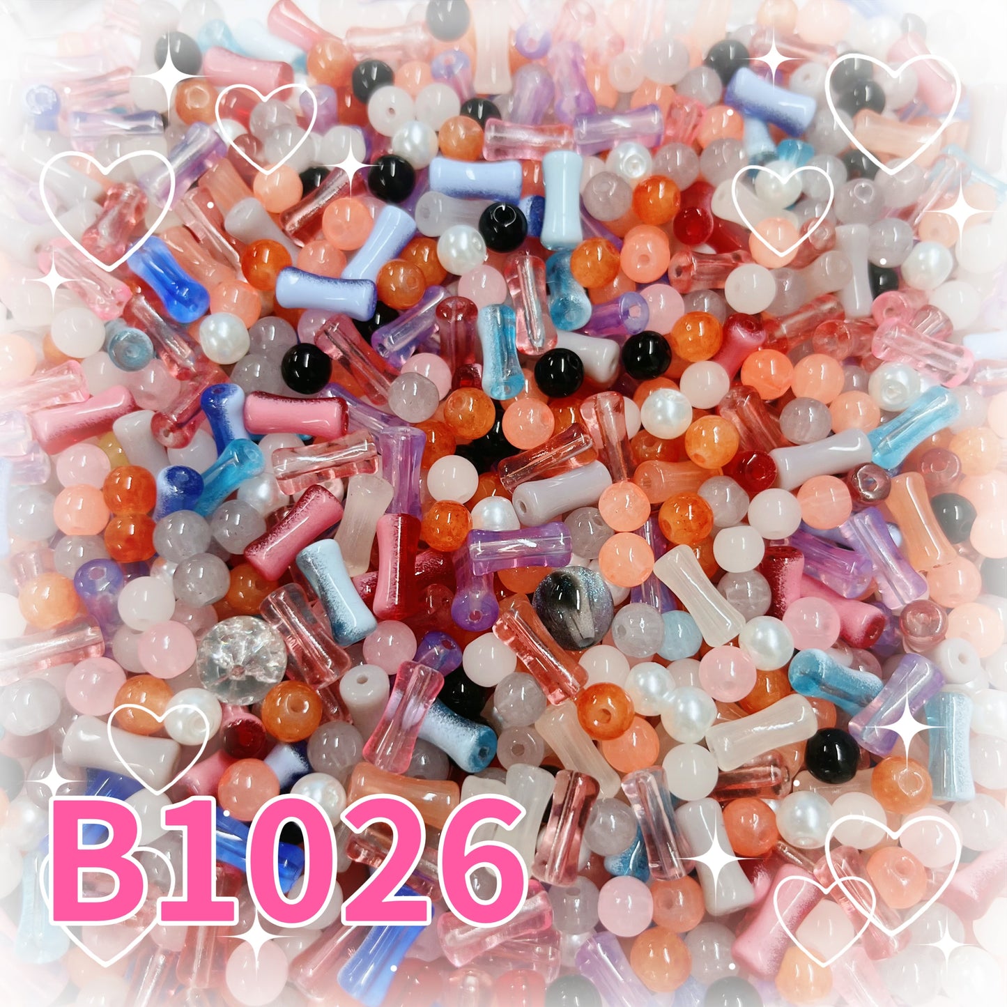 12/11 卸売セール【B1026】竹節mix/diy/クリスタル