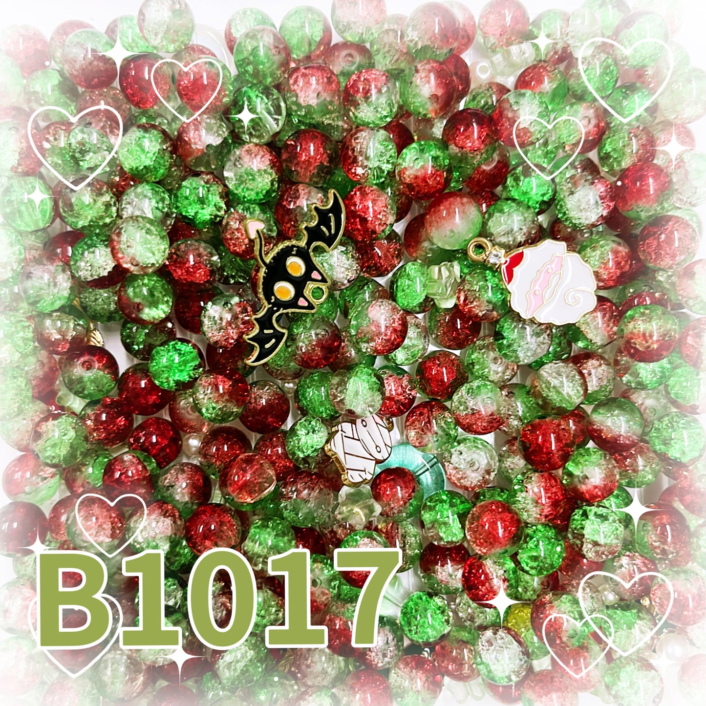 12/20 卸売セール【B1006】クリスマスの恵み/クリスタルビーズ/diy/