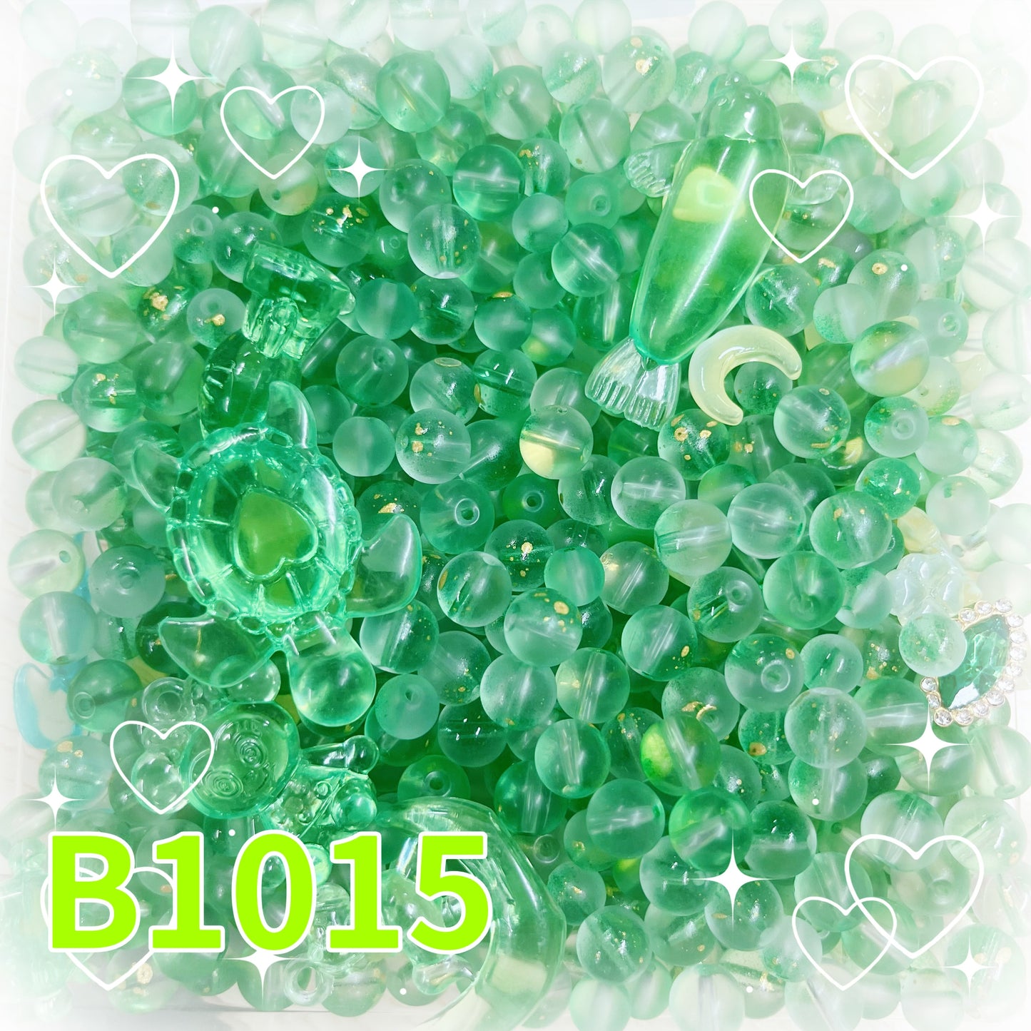 【BB1】熊ボトル500ml＆ビーズ